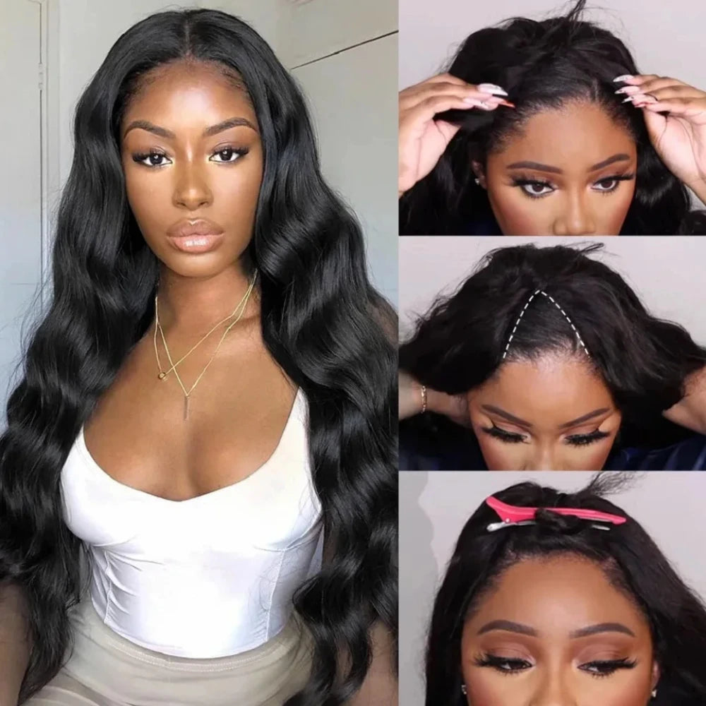 No Leave Out V Part Body Wave Wig