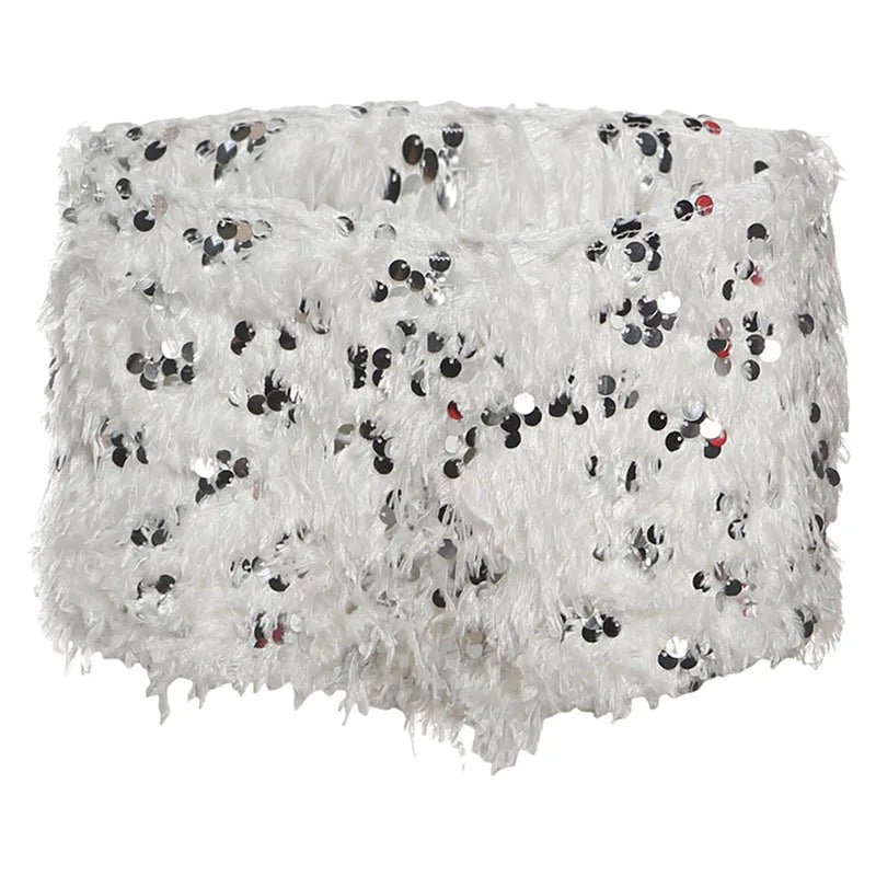 Furry Tassel Mini Shorts