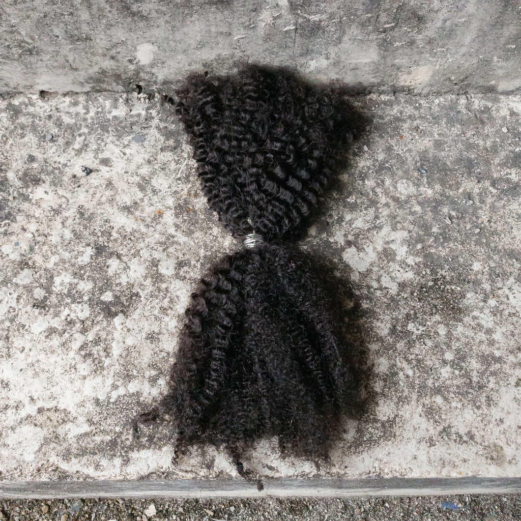 1B# 4C Afro Kinky Curly Human Hair Bulk Extension