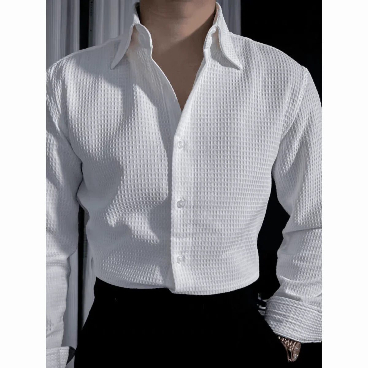 Waffle Long-Sleeved Shirt