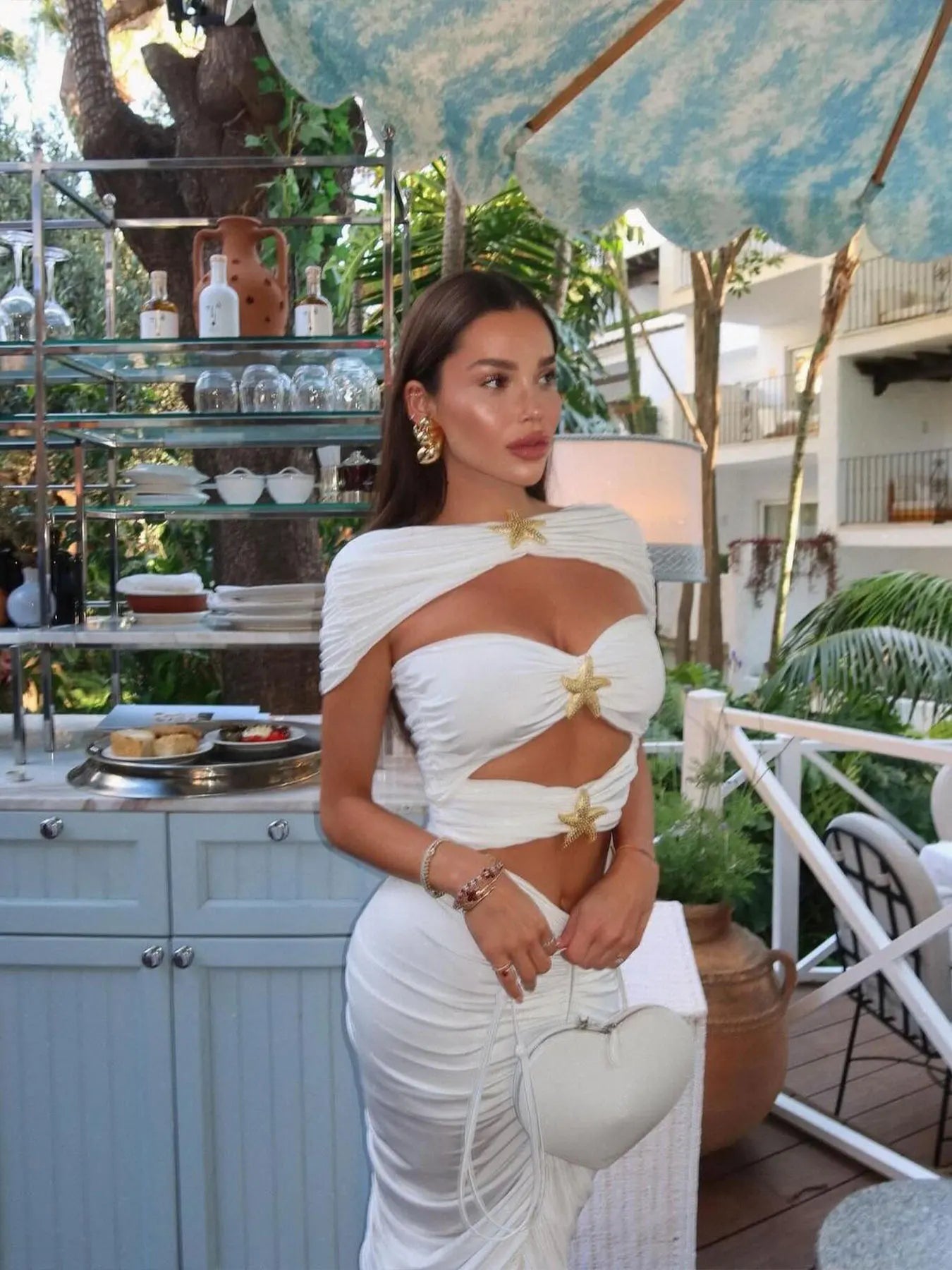 Skirt Cut Out Bikini Set