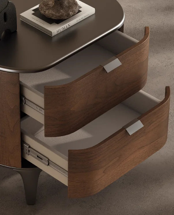 ☕ The "Midnight Mocha" Curved Nightstand ☕