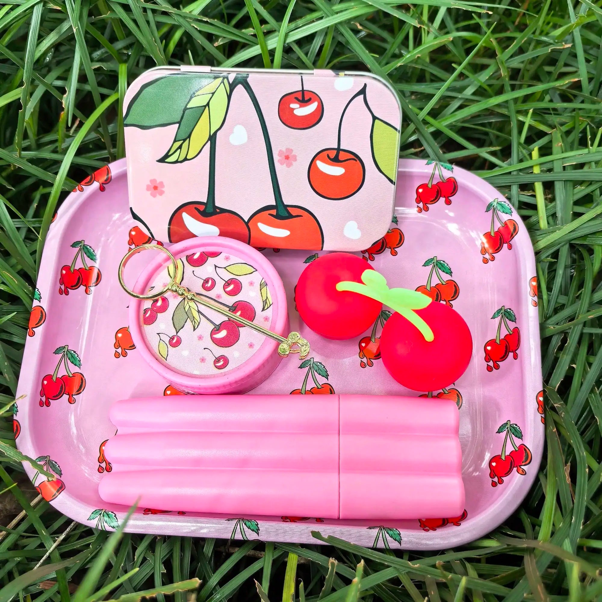 Cherry Rolling Tray Smoking Set