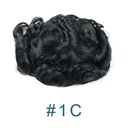 Ash Blonde Curly Toupee