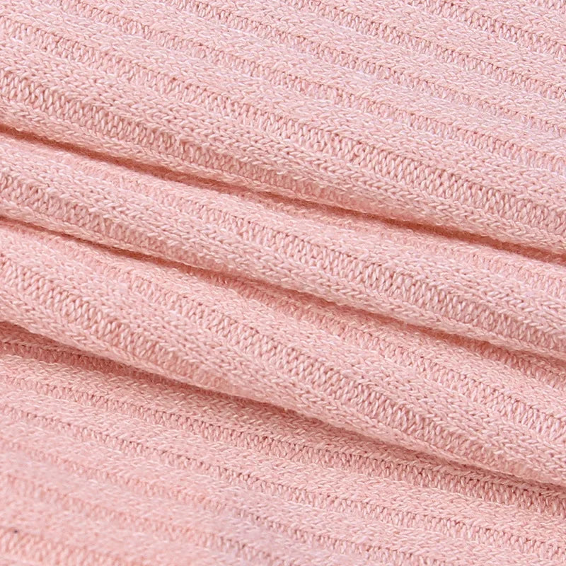 Hollow Out Sexy Long Sleeve Top for Women Spring Mesh Red Short Fitting Knit Sweater  Winter Thin Tops Sweet E8FH