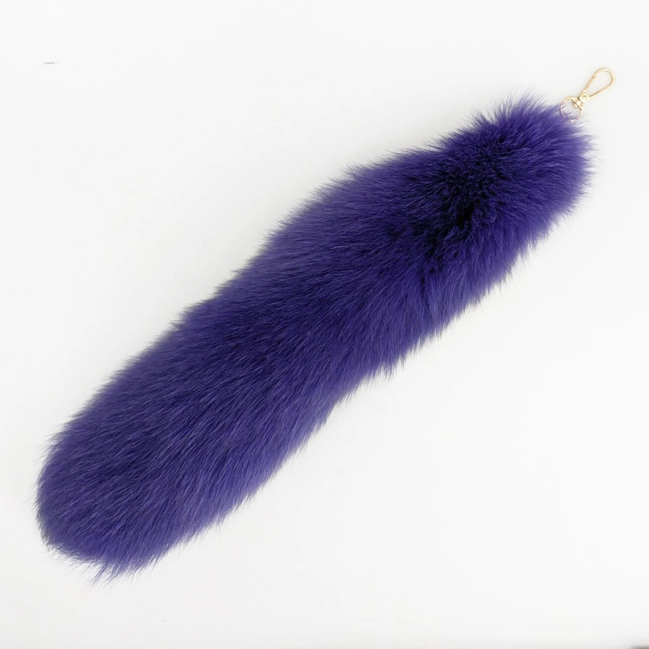 Natural Fox Fur Tail Keychain