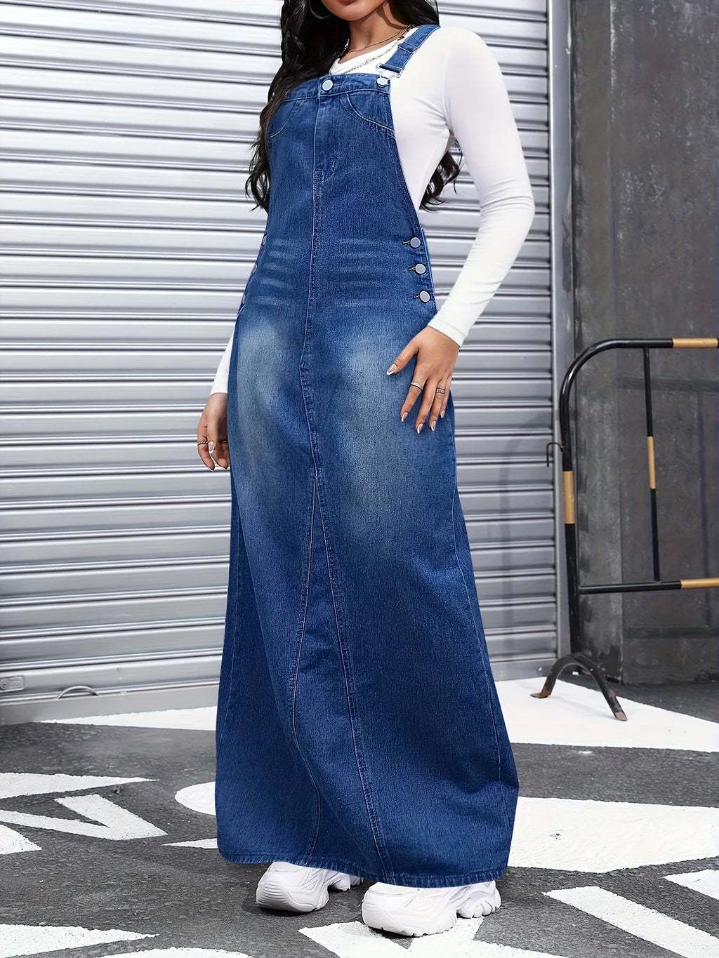 Denim Overall Skirt