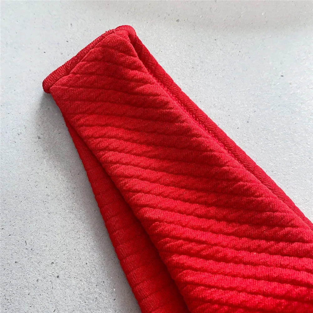 Red 3D Flower Swimwear Cover Up 3 Piece Bikini Set