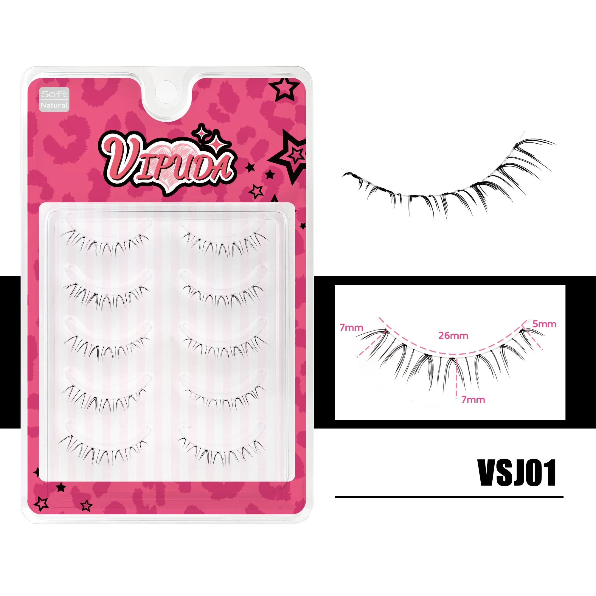 10Pairs Bottom Eyelashes Manga Lower Lashes Clear Band Wispy Small Flame Under Eye Lashes Korean Makeup Cosplay Tools