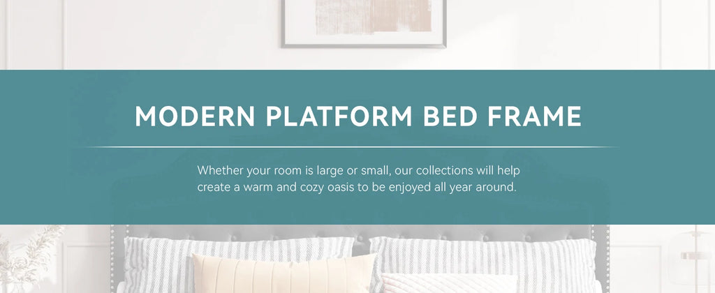 Bed Frame with Adjustable Velvet Tiara Headboard