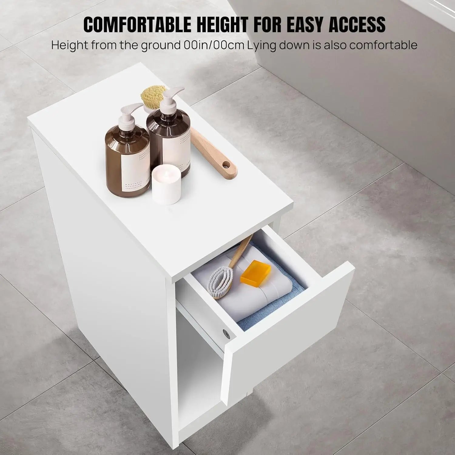 The "Space-Saver" Slim Aesthetic Cabinet