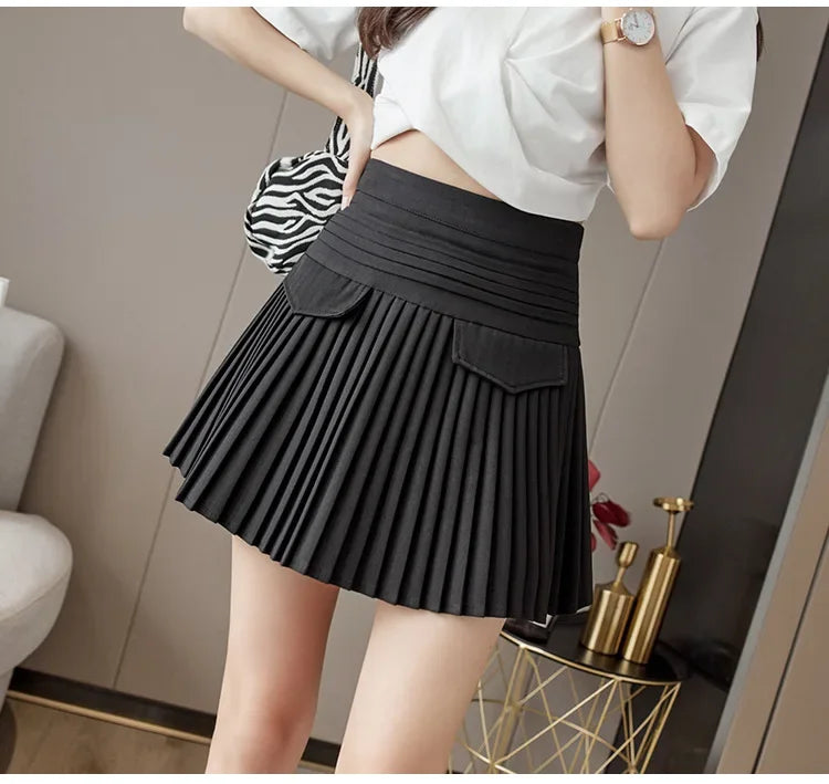 White Pleated Skirt