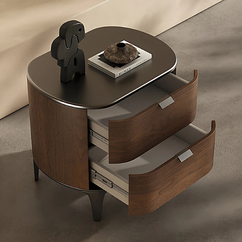 ☕ The "Midnight Mocha" Curved Nightstand ☕