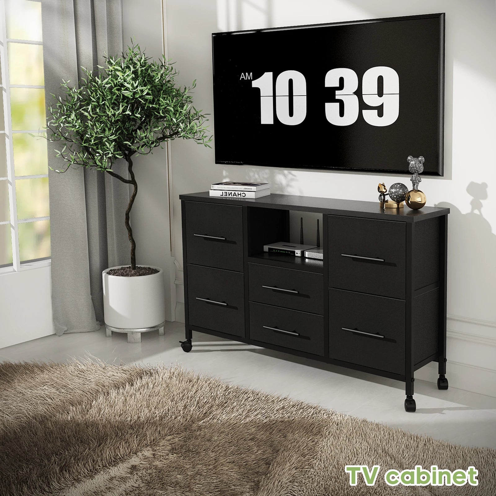 The "Aesthetic Cloud" 6-Drawer Media Center