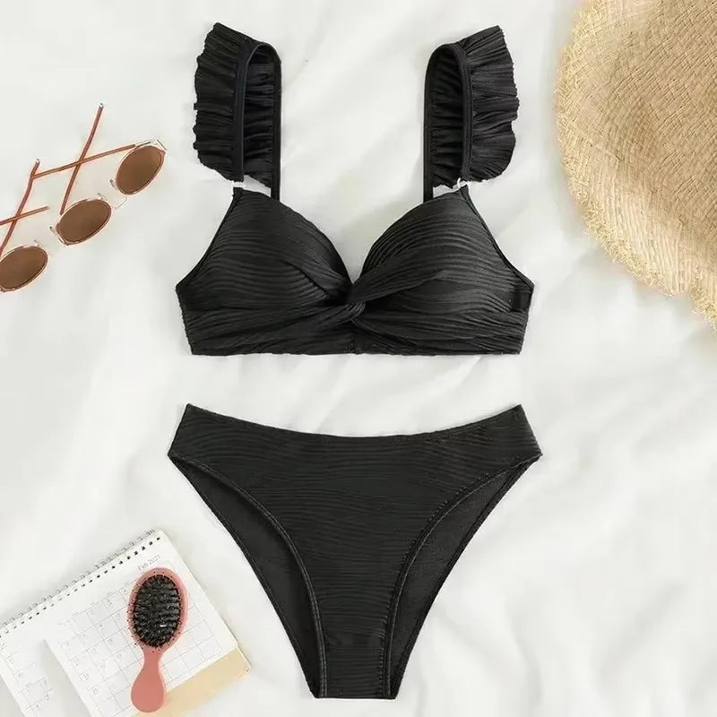 Ribbed High Waisted Bikini