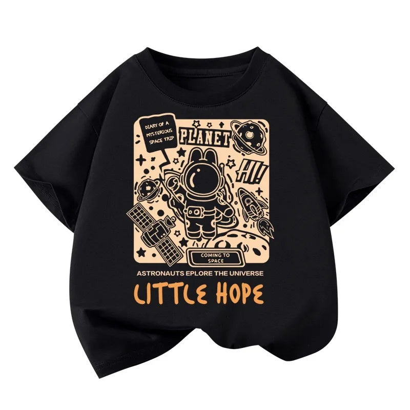 1pcs Summer Boys Car Cartoon Tees Fashion Tops Childrens Short Sleeve Clothes Printed Pattern T-shirts Child Loose Casual Tshirt