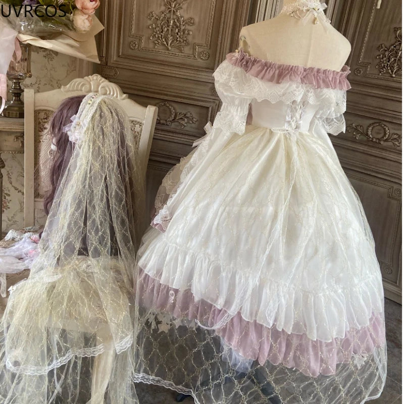 Sweet Kawaii Dress Women Victorian Vintage Princess Dress
