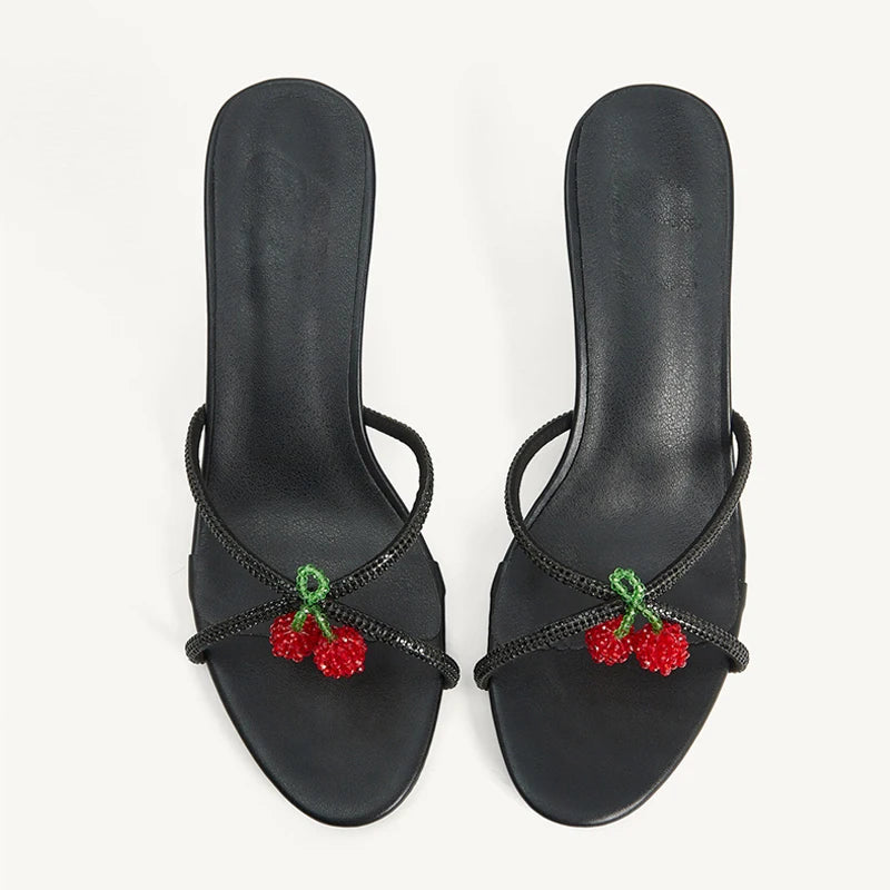 Cherry Strap Slippers