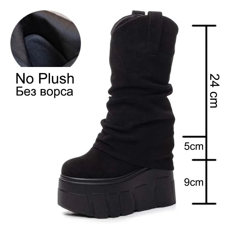 Fujin 5 Inch 14cm Stretch Boots Short Ankle Boots