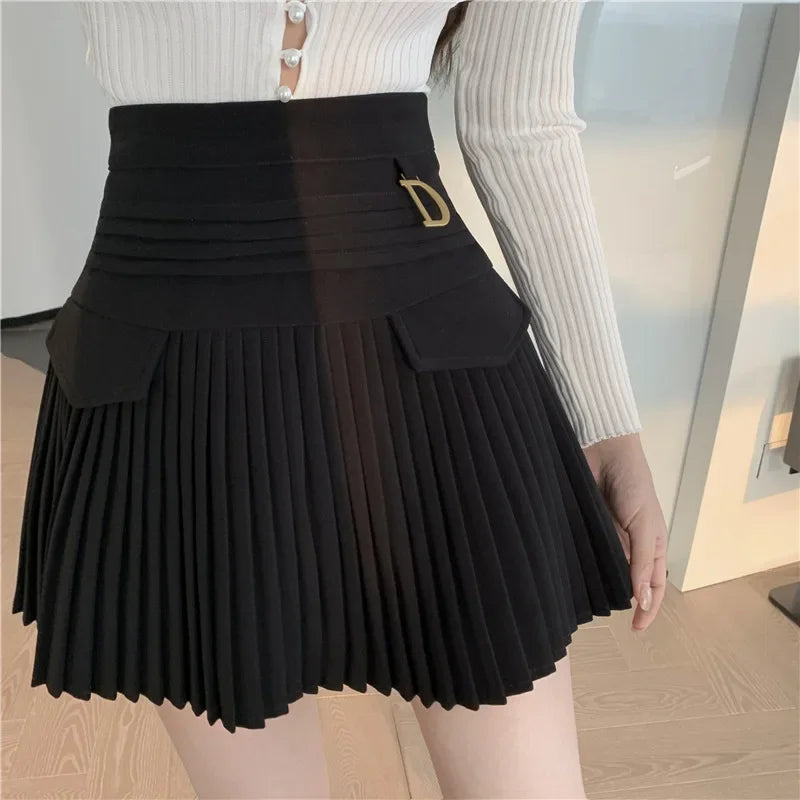 White Pleated Skirt