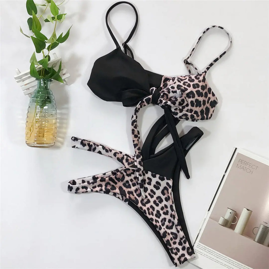 Leopard Splicing Bikini