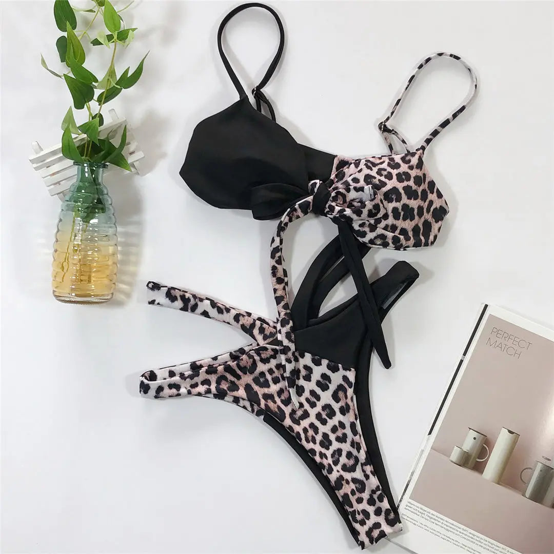 Leopard Splicing Bikini