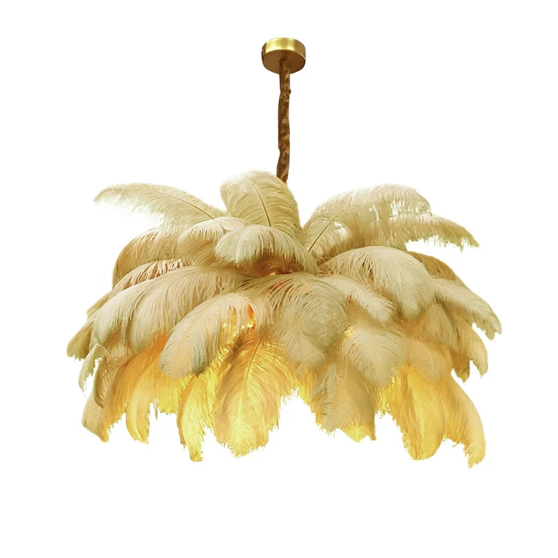 Ostrich Feather Lamp