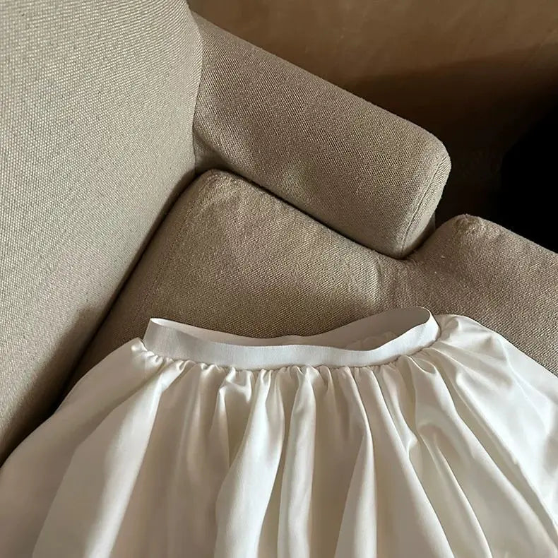 Puffy High Waisted Flower Bud Shorts Skirt