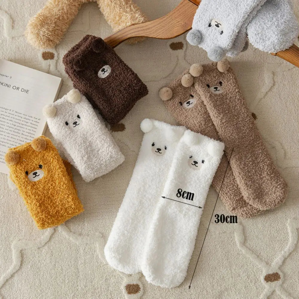 Cartoon Bear Design Baby Socks