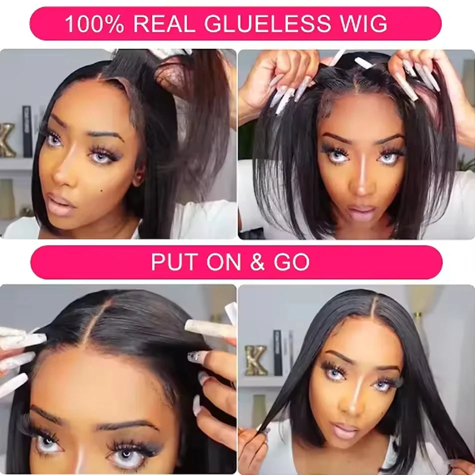 Brazilian Bone Straight Short Bob Human Hair Wig