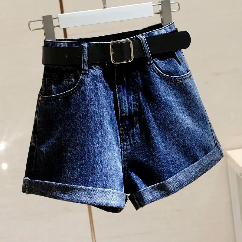 Casual High Waist Denim Shorts