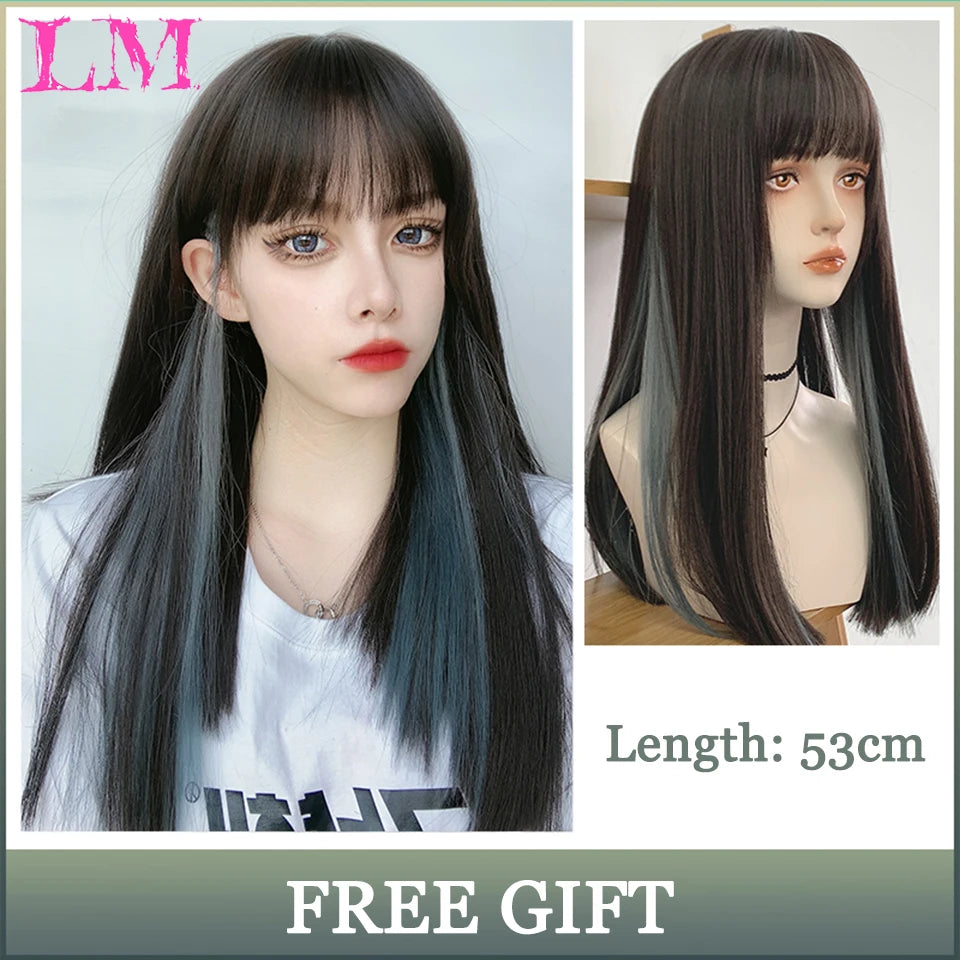 Bang Long Natural Wavy Hair Wig
