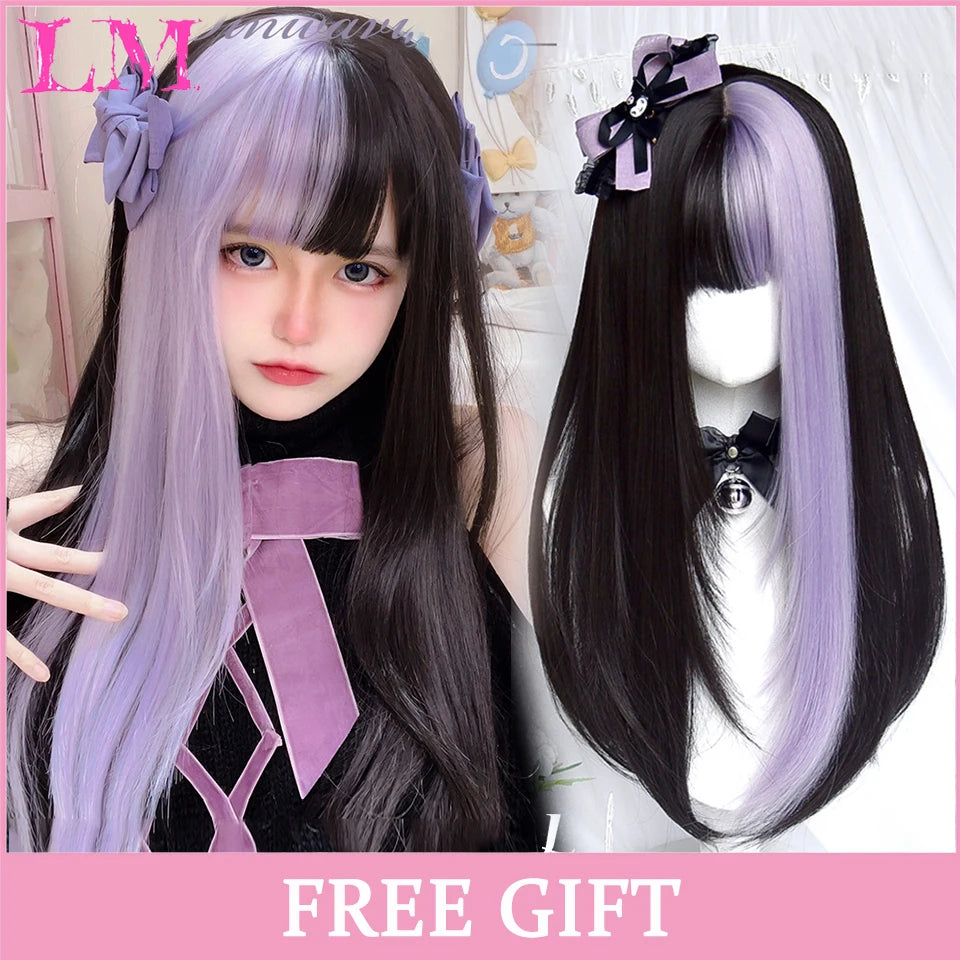 Bang Long Natural Wavy Hair Wig
