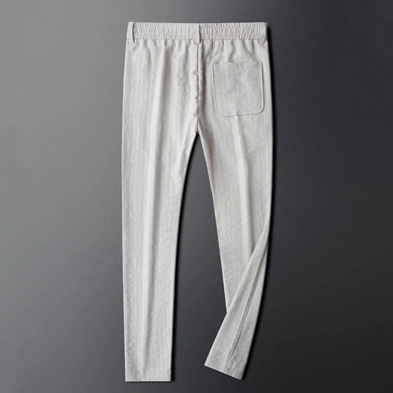 All-Match Trend Elastic Waist Straight Sports Pants