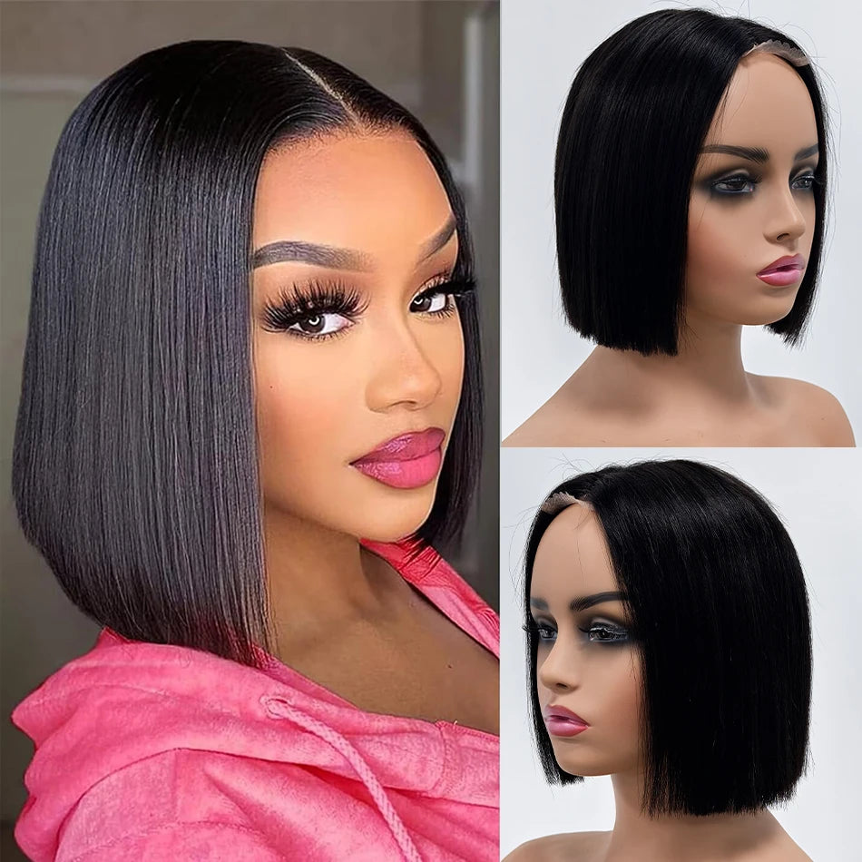 200% Density Bob Straight Lace Closure Wigs