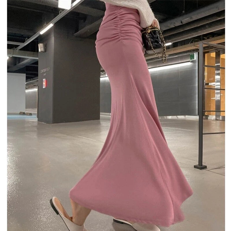 Folds Maxi Knit Skirt