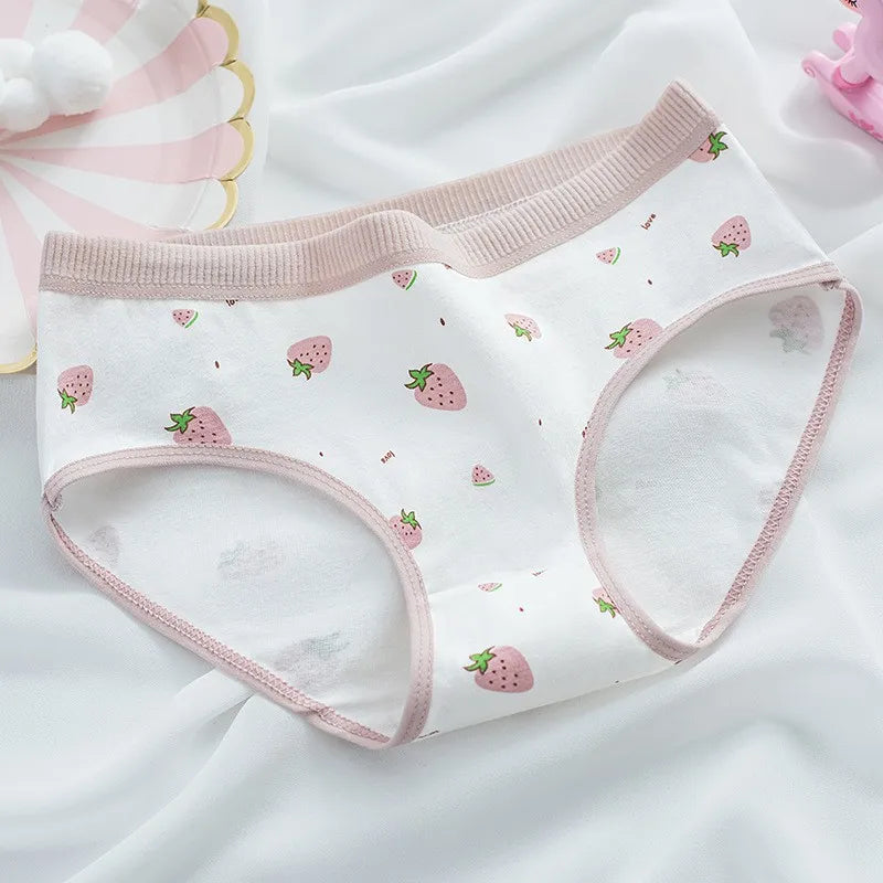 {5 Pieces} Strawberry Print Panties