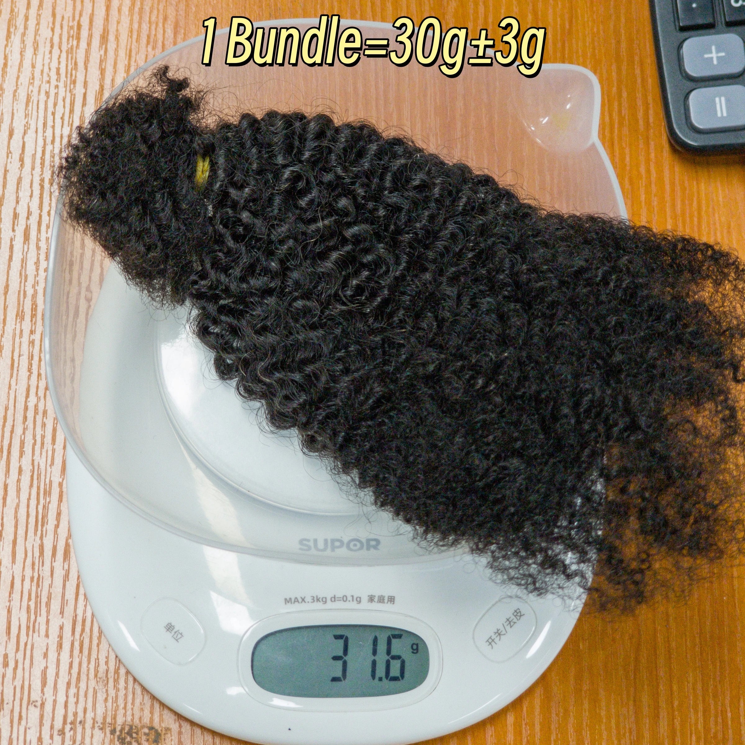 1B# 4C Afro Kinky Curly Human Hair Bulk Extension
