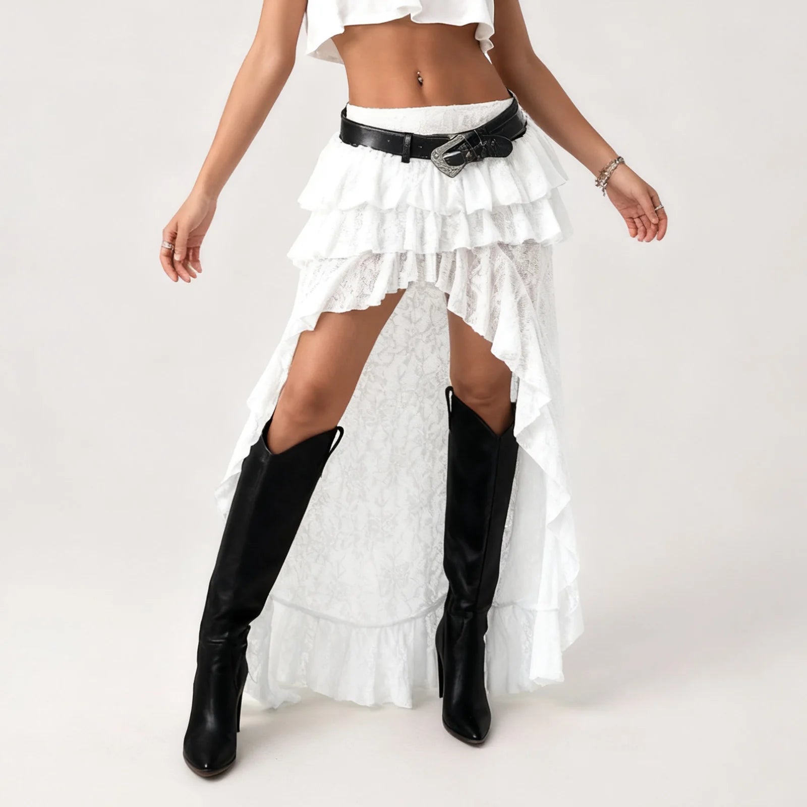 Flower Lace Long Skirt