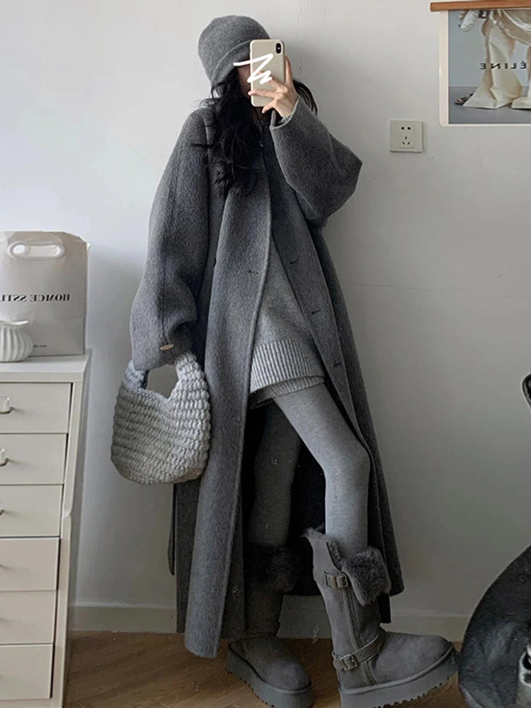 Oversized Grey Knit Co-ord Set