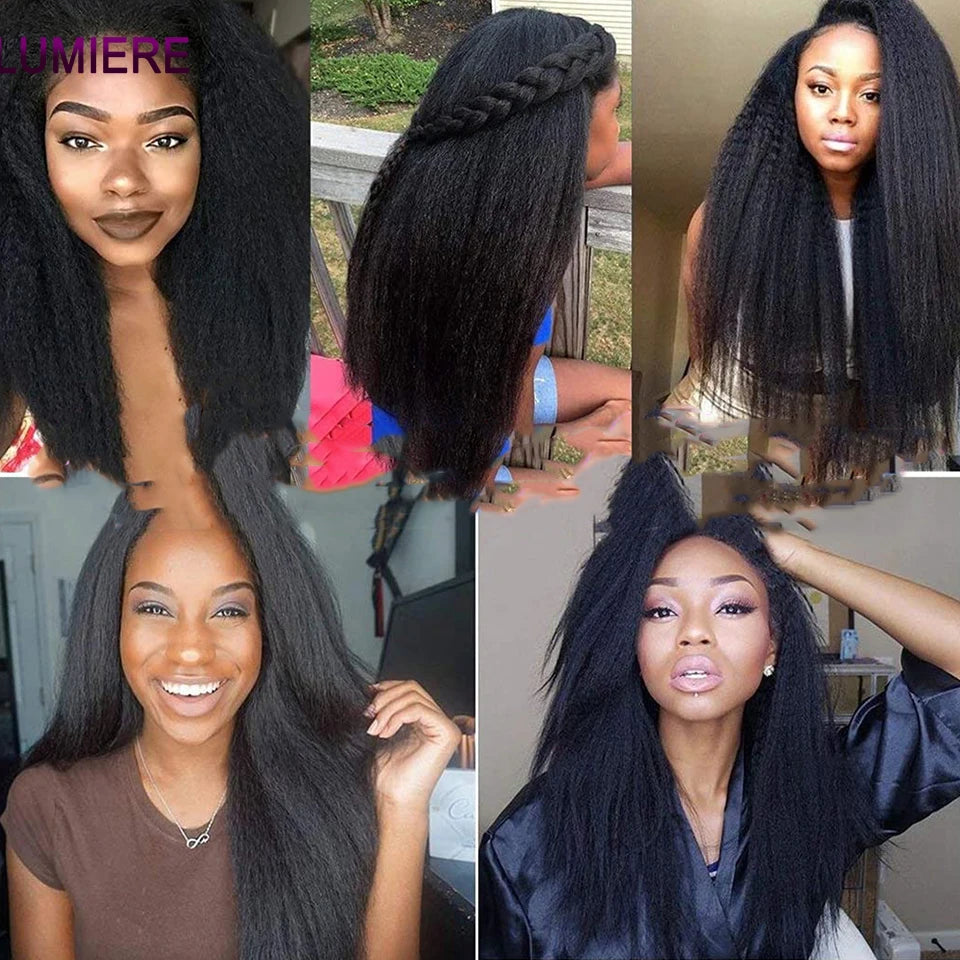 Brazilian Kinky Straight Curly Bundle Human Hair 30 34Inch Deep Wave Raw Hair Bundle 100% Unprocessed Double Weft Hair Extension