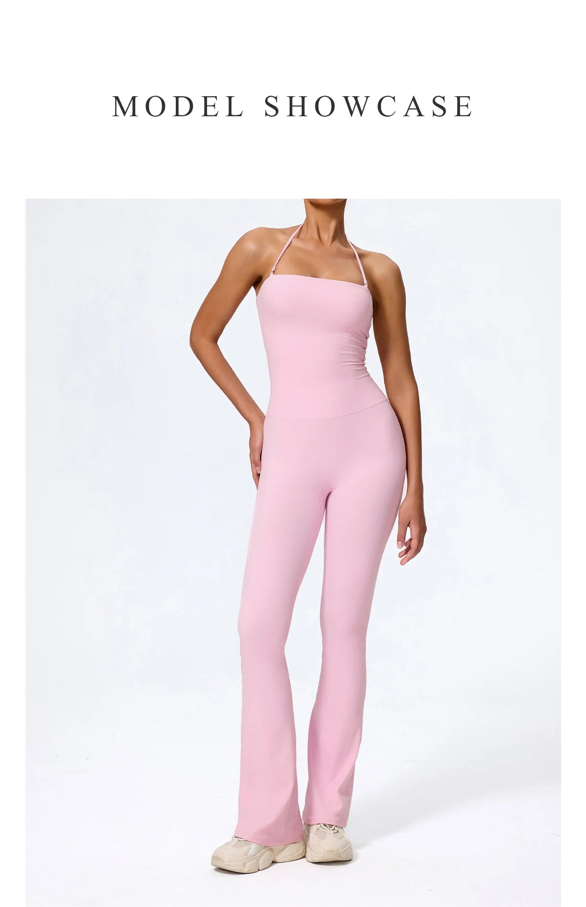 NewFall/Winter Women Sleeveless Yoga Jumpsuit Female Gym Flared Overalls Neck-hanging Backless Sportswear Sport Outfit For Woman