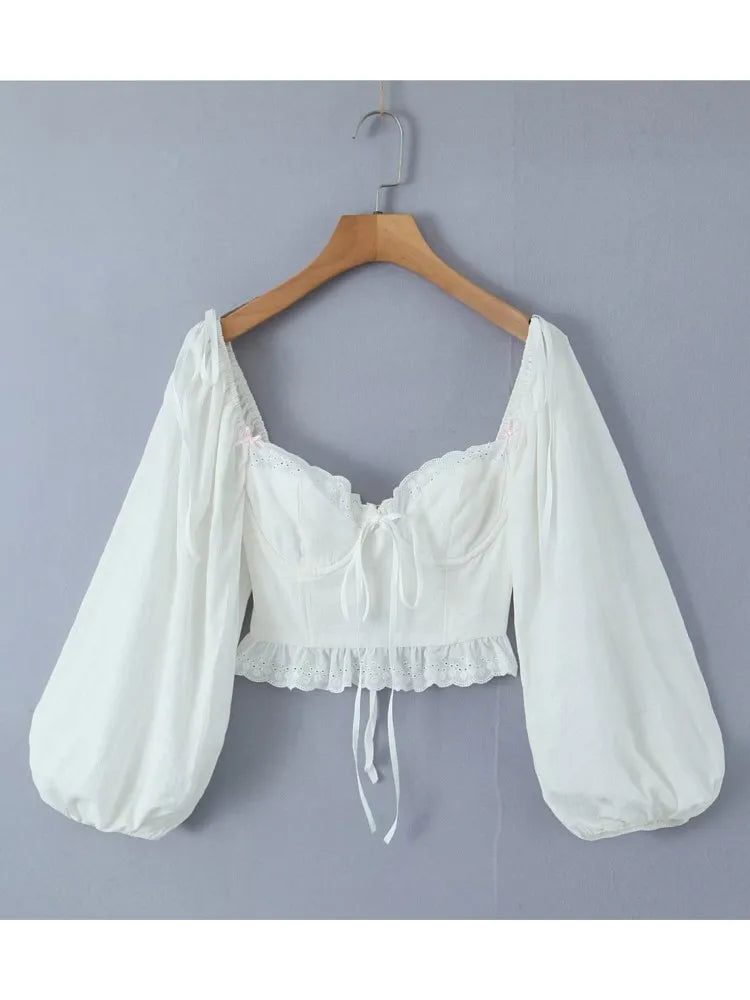 Wire Circle Bra Corset Shirt