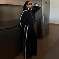 Stripe Contrasted Sweatshirt Pant Set