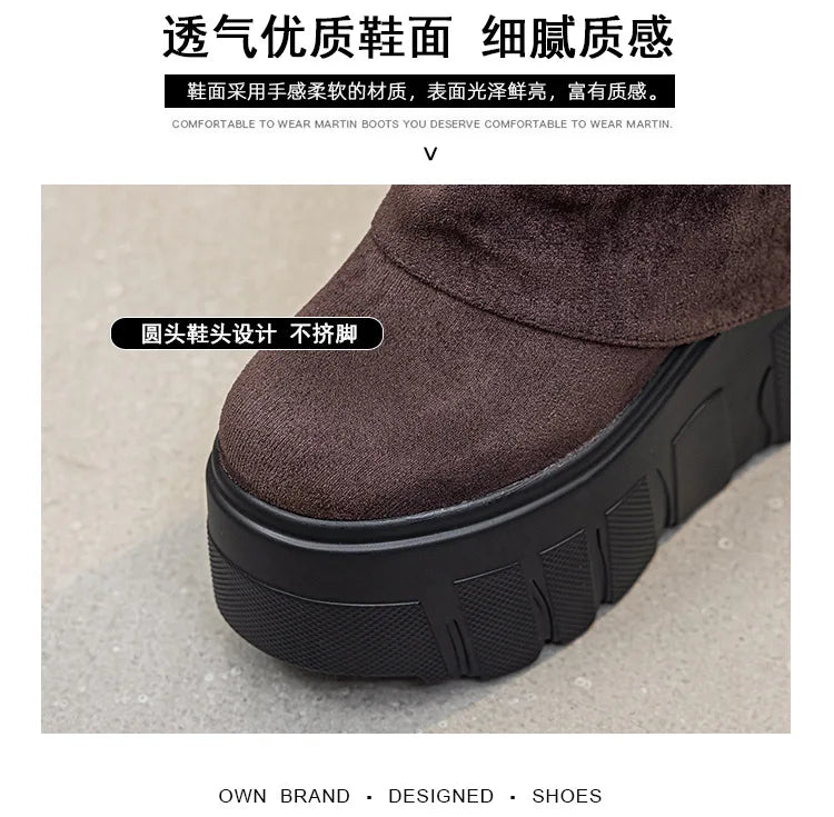 Fujin 5 Inch 14cm Stretch Boots Short Ankle Boots