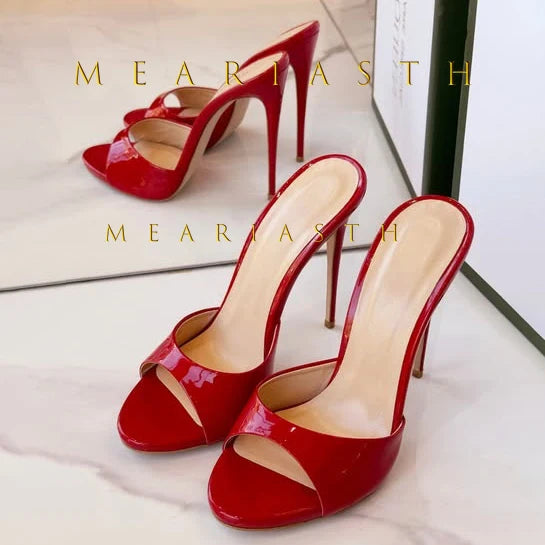 Leather Stiletto Slippers