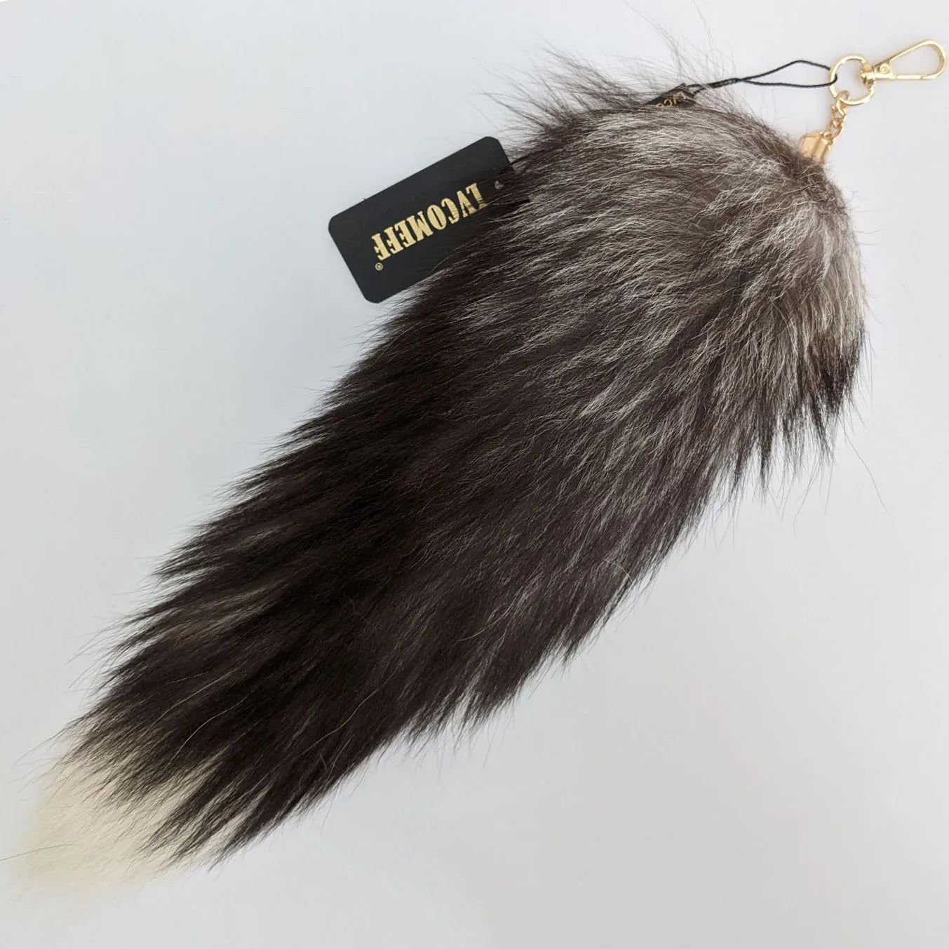 Natural Fox Fur Tail Keychain