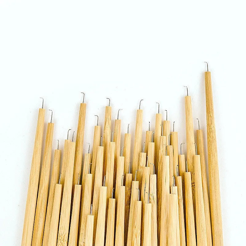 Wooden Handle Wig Needle