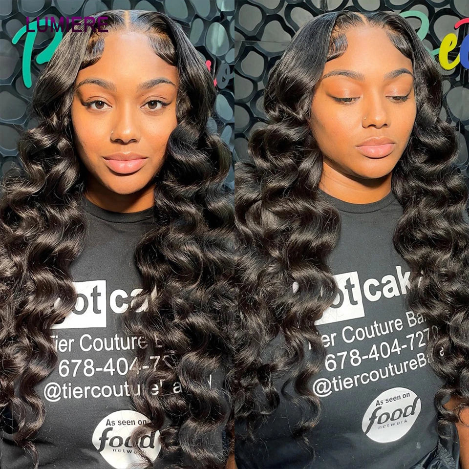 Loose Deep Wave Human Hair Bundles With 5x5 6x6 HD Lace Closure Frontal With Bundles Virgin Raw Hair Weave Hair Extension 8-40"