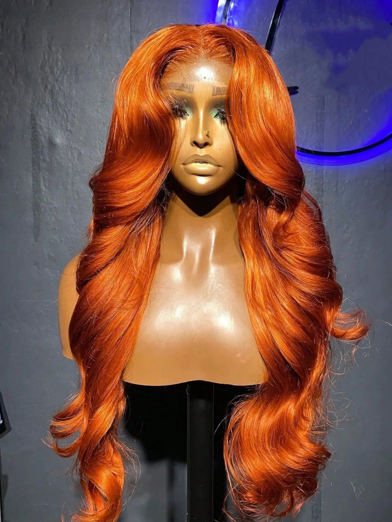 200% Body Wave 13x4 Lace Frontal Human Hair Wigs Ginger Orange Transparent Lace Wigs Human Hair Pre Plucked With Baby Hair